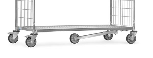 Spurrolle f&uuml;r Kommissionierwagen als 5. TPE-Rad als F&uuml;hrungsrolle