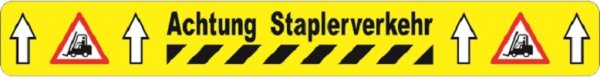 LPS-5125 Bedruckte Bodenmarkierung &quot;Achtung Staplerverkehr&quot;