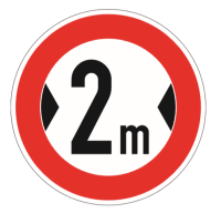Verkehrszeichen &quot;Verbot Fahrzeuge &uuml;ber eine...