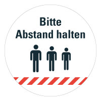Bodenmarkierung bedruckt &quot;Bitte Abstand halten&quot;...