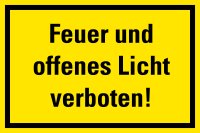 HG01 Hinweisschild &quot;Feuer und offenes Licht...