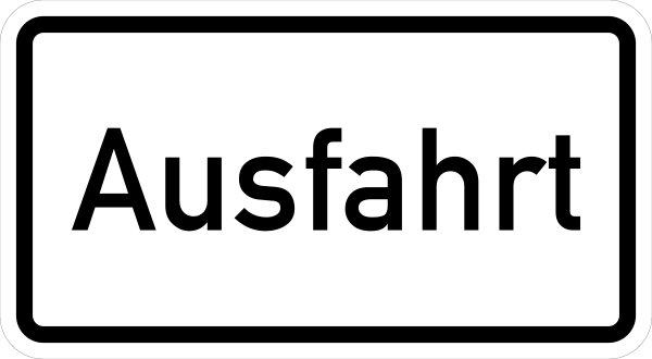 VB13 Hinweisschild &quot;Ausfahrt&quot;