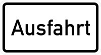 VB13 Hinweisschild &quot;Ausfahrt&quot;