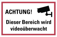 HZ12 Hinweisschild &quot;Video&uuml;berwachung Version...