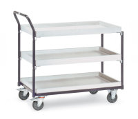 ESD-Tischwagen 250 kg; mit 3 K&auml;sten