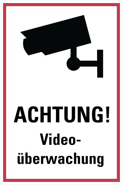 HZ13 Hinweisschild &quot;Video&uuml;berwachung Version 2&quot;