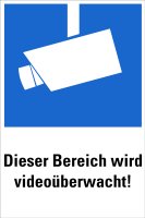 HZ14 Hinweisschild &quot;Video&uuml;berwachung&quot;
