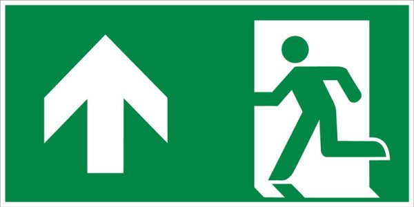 SR40 Rettungszeichen &quot;Rettungsweg geradeaus&quot;