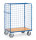 Paketwagen 600 kg mit 3 Drahtgitterw&auml;nden, H&ouml;he 1500 mm