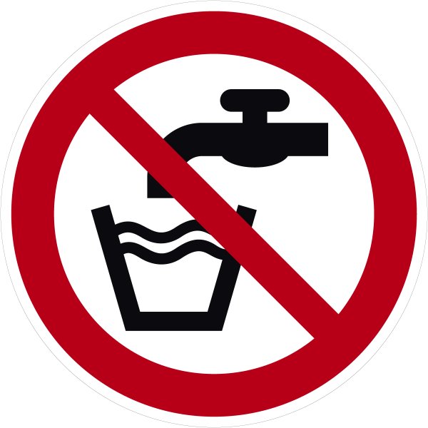 SV22 Verbotszeichen &quot;Kein Trinkwasser&quot;