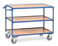 Leichte Tischwagen 300 kg, mit 3 B&ouml;den aus Holz,...