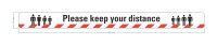 Warnband &quot;Please keep your distance&quot; 50 mm x 16 m