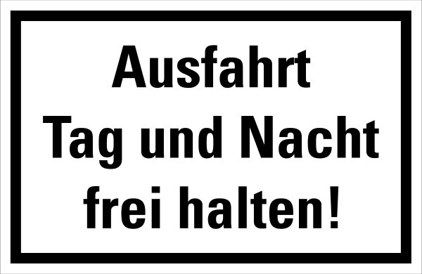 HZ10 Hinweisschild &quot;Ausfahrt frei halten&quot;