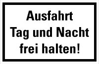 HZ10 Hinweisschild &quot;Ausfahrt frei halten&quot;