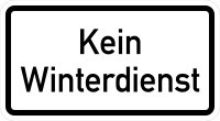 VB11 Hinweisschild &quot;Kein Winterdienst&quot;