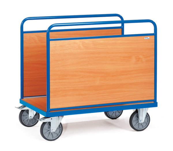 Ballenwagen 600 kg, mit 2 Seitenw&auml;nden aus Holz