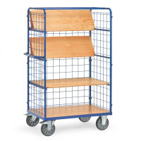 Etagenwagen 600 kg, mit 3 faltbaren Etagenb&ouml;den und...
