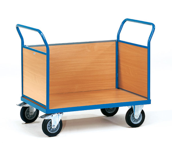 Dreiwandwagen bis 600 kg, mit 3 W&auml;nden aus Holz