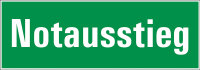 SR20 Rettungszeichen &quot;Notausstieg&quot;