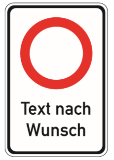 Verkehrszeichen Kombischild &quot;Geschwindigkeitsangabe mit Zusatztext&quot;