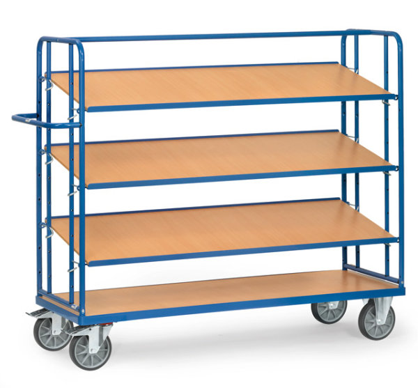 Etagenwagen mit verstellbaren B&ouml;den 500 kg, H&ouml;he 1560 mm