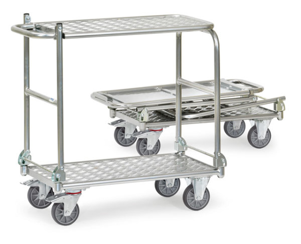 Klappwagen, 2 klappbare Schiebeb&uuml;gel und Tischplattform