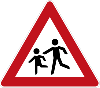 &quot;Fu&szlig;g&auml;nger!&quot; Dreieckige VZ
