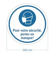 Bodenmarkierung &quot;Pour votre s&eacute;curit&eacute;,...
