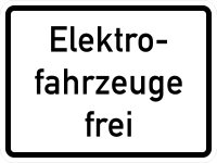 VB19 Hinweisschild &quot;Elektrofahrzeuge frei&quot;