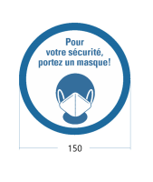 Aufkleber &quot;Pour votre s&eacute;curit&eacute;, portez...