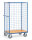 Paketwagen 600 kg mit 3 Drahtgitterw&auml;nden, H&ouml;he 1800 mm