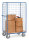 Paketwagen 600 kg mit 3 Drahtgitterw&auml;nden, H&ouml;he 1800 mm