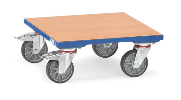 Kistenroller 400 kg, mit Holz-Plattform