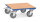 Kistenroller 400 kg, mit Holz-Plattform