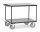 Schwere Tischwagen &quot;GREY EDITION&quot; bis 600 kg, mit 2 B&ouml;den aus Holz