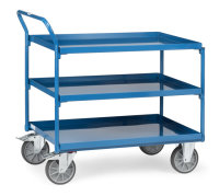 Tischwagen mit Wannen 400kg - 3 Blechwannen, Griff...