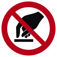 SV09 Verbotszeichen &quot;Ber&uuml;hren Verboten&quot;