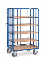 Etagenwagen mit 5 B&ouml;den und 1 L&auml;ngswand