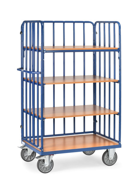 Etagenwagen mit 4 B&ouml;den und 1 L&auml;ngswand