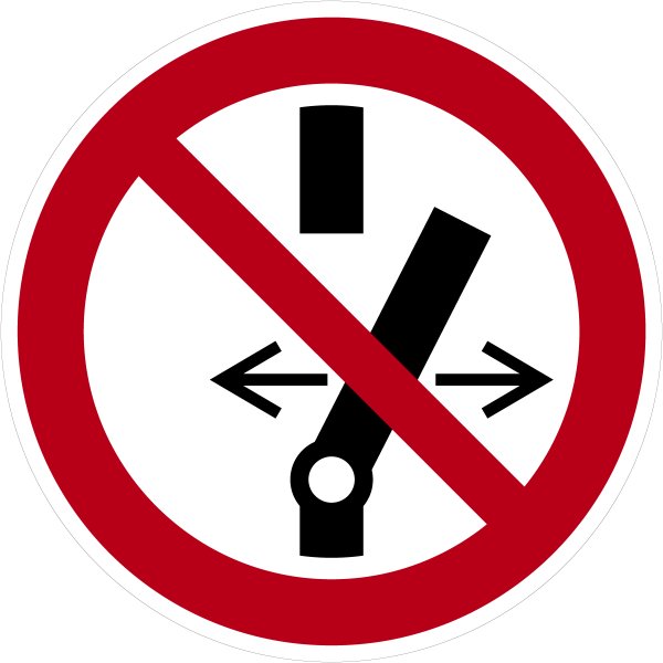 SV12 Verbotszeichen &quot;Schalter verboten&quot;