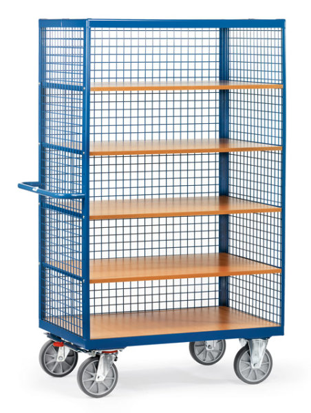 Kastenwagen 750 kg, offen, mit Drahtgitter verkleidet
