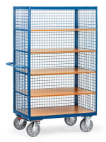 Kastenwagen 750 kg, offen, mit Drahtgitter verkleidet