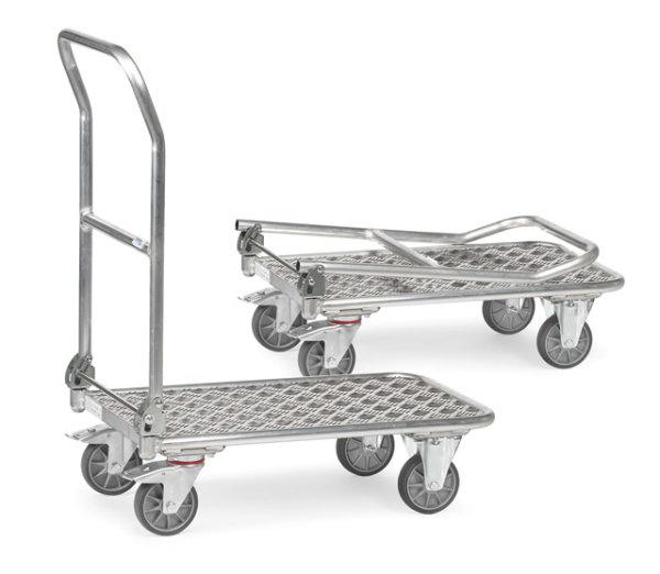 Alu-Klappwagen, Schiebeb&uuml;gel auf Plattform klappbar