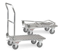 Alu-Klappwagen, Schiebeb&uuml;gel auf Plattform klappbar