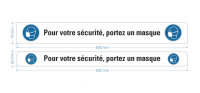 Warnband &quot;Pour votre s&eacute;curit&eacute;, portez...
