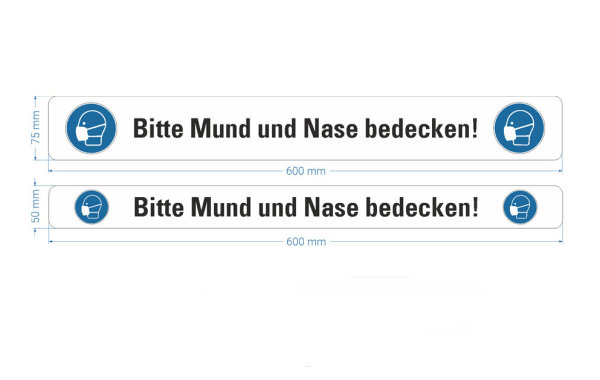 Warnband &quot;Bitte Mund und Nase bedecken&quot;, Rolle
