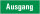 SR19 Rettungszeichen &quot;Ausgang&quot;