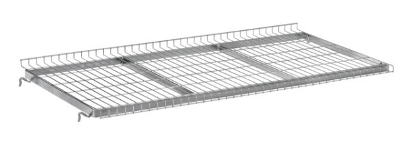 Einh&auml;ngeboden f&uuml;r Kommissionierwagen Drahtgitter 120 x 30 mm, galvanisch glanzverzinkt