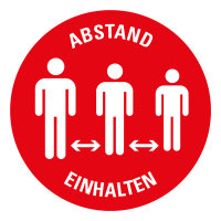 Bodenmarkierung bedruckt &quot;ABSTAND EINHALTEN (Version...