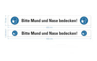 Warnband &quot;Bitte Mund und Nase bedecken&quot; (Streifen)